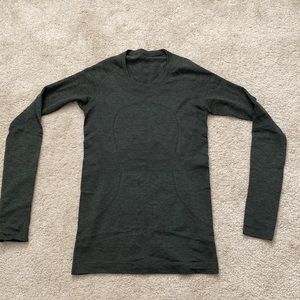 Lululemon Green Long-sleeve Run Swiftly Top